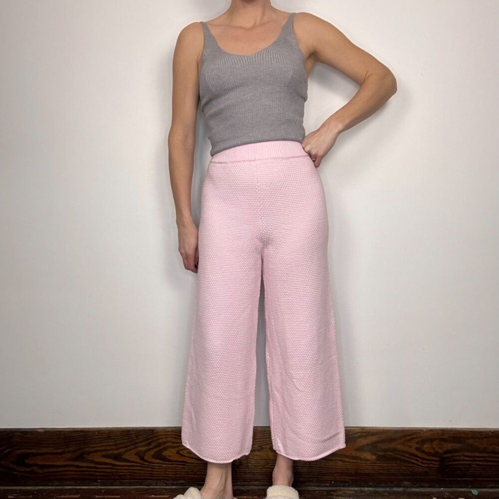 Sincerely Jules Bouclé Knit Wide-Leg Sweater Lounge Pants | Cropped, Textured